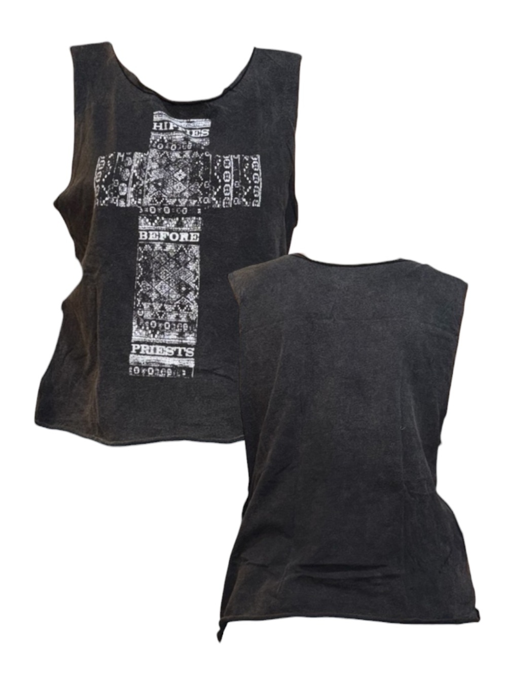 Hippies Before Priests Cross Sleeveless Top